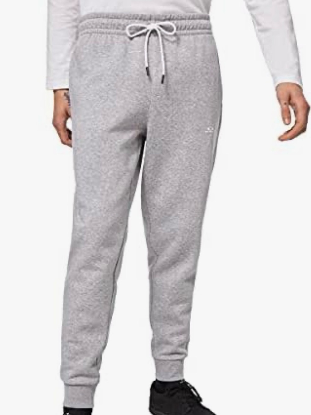 Oakley Men's Light Grey Drawstring Relaxed Joggersi